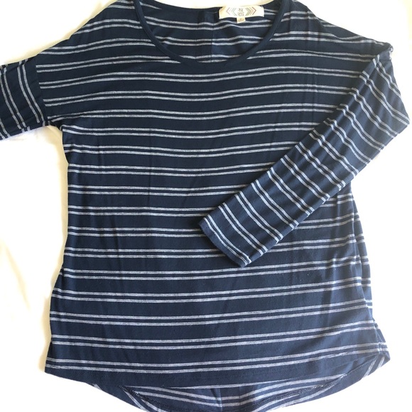 Blue and White Striped Long Sleeve - Picture 2 of 3